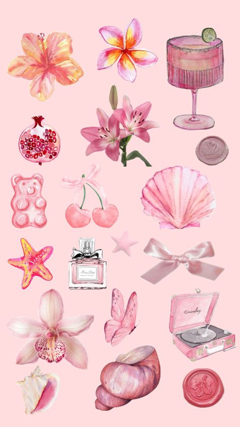 Pink Light Pink Collage, Collage Wallpaper Pink, Pink Mood Board, Pink Aesthetic Collage, Pinterest Collage, Pink Wallpaper Desktop, Pink Collage, Canvas Learning, Pink Painting