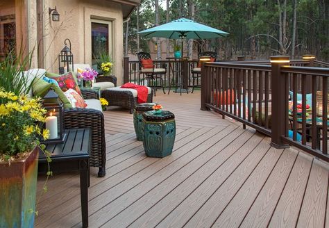 The Best Decking Material, Solved! - Bob Vila Cleaning Composite Decking, Composite Deck Cleaner, Deck Step, Trex Decking, Deck Cleaner, Aluminum Railing Deck, Aluminum Decking, Trex Deck, Decking Material