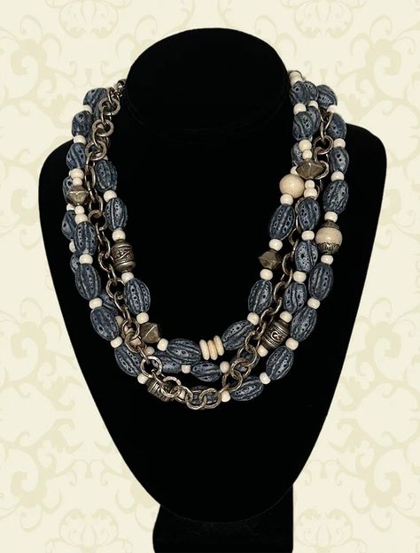 Multi strand beaded necklace