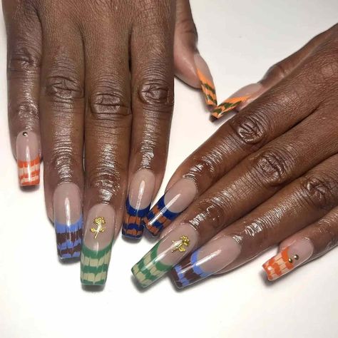 19 Tie-Dye Nail Art Ideas That Make Us Nostalgic for Summer Camp Fall Tie Dye Nails, Short Tie Dye Nails, Neon And Tortoise Shell Nails, Summer Tye Dye Nails, Orange Tye Dye Nails, Hair Concerns, Tie Dye Nails, Body Hair Removal, Lip Hair