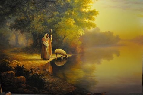 Greg Olsen Greg Olsen Art, Christ Wallpaper, Shepherd Painting, Jesus The Good Shepherd, Greg Olsen, Beside Still Waters, Jesus Videos, Pictures Of Christ, Lds Art