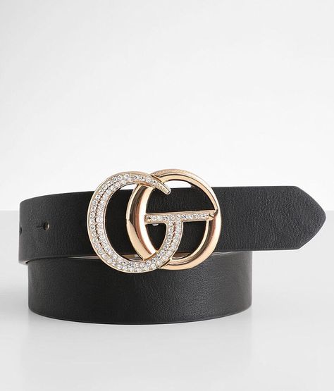 BKE Glitz Belt - Women's Belts in Black | Buckle Gucci Belts Women, Women Belts Fashion Jeans, Women’s Belts, Luxury Black Women's Belts, Gucci Belt Women, Luxury Black Evening Belt Buckles, Designer Black Belt With Gold Buckle, Black Belts With Gold-tone Hardware For Evening, Black Belt Gold Buckle