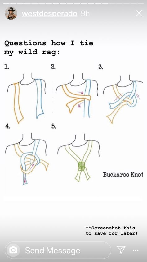 How To Tie A Square Knot Wild Rag, Buckaroo Knot Wild Rag, Wild Rag Outfits Summer, Outfit With Wild Rag, Wild Rag Knots, Wild Rags Outfits Summer, Outfits With Wild Rags, Wildrag Outfits, Wild Rags How To Wear