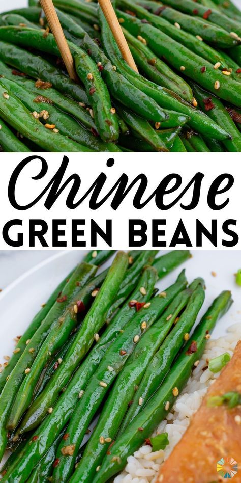 Chinese Buffet Green Beans, Chinese Green Bean Recipes, Soy Sauce Green Beans, Chinese Green Beans, Green Beans With Garlic, Asian Green Beans, Sauteed Green Beans, Chinese Green, Garlic Green Beans