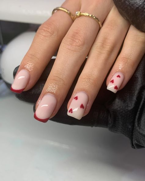 Soft, deep red valentines nails 🫡 Using @the_gelbottle_inc’s Dolly paired with Bloodgood, we’re nicely continuing to build up natural nail length 🤍 If you’re keen to start BIAB treatments or would prefer gel extensions - I have availability to take on new girls as early as next week 👷🏼‍♀️🔨 Nail tech in Colchester #colchesternails #colchester #colchesternailtech #colchesterbiab #chelmsford #essex #essexnails #essexnailtech #chelmsfordnails #braintree #tiptree #tiptreenails #bloodgood #theg... Biab Extensions Nails, Valentines Nails Ideas Simple, January Biab Nails, Nails St Valentin, Valentines Biab Nails, Biab Inspo Nails, Natural Nail Length, Biab Nails Inspiration, Subtle Valentines Nails