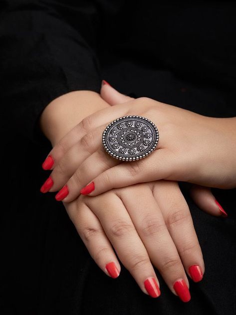 Oxidised silver jewelry