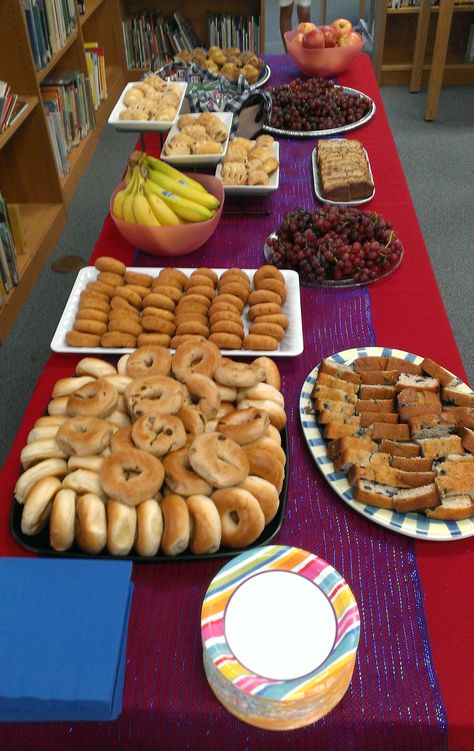 food Grandparent Breakfast At School, Grandparents Luncheon Ideas, Breakfast For Staff Appreciation, Work Meeting Breakfast Ideas, Muffins With Mom School Event, Parent Breakfast At School Ideas, Pto Breakfast For Teachers, Breakfast Ideas For Staff Meetings, Grandparents Day Breakfast At School