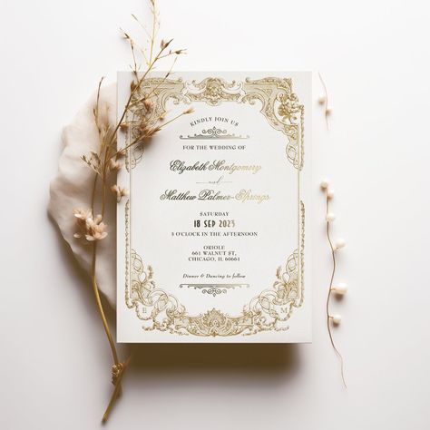 Victorian Royal Elegance Wedding Invitations Wedding Invitations Royal, Royal Wedding Invitation, Classical Beauty, Royal Ball, Bridal Brunch Invitations, Elegance Wedding, Bespoke Wedding Invitations, Bridal Invitations, Regal Design