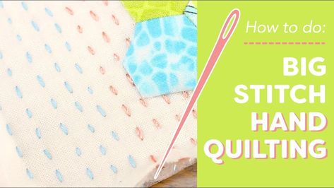 WonderFil Specialty Threads - How to Do Big Stitch Hand Quilting Big Stitch Hand Quilting, Hand Quilting Technique, Q Is For Quilt, Quilting By Hand, Big Stitch Quilting, Binding A Quilt, Quilting Hoops, Y Craft, Hand Quilting Patterns