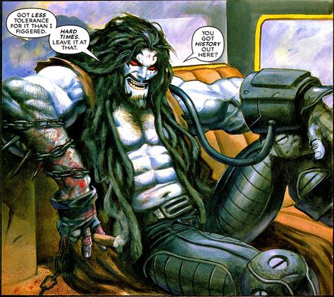 Lobo: Unbound #2 | Art by Alex Horley Lobo Dc, Superhero Facts, Marvel Facts, Michael Bay, Univers Dc, Dc Icons, Dc Villains, Arte Dc Comics, Lois Lane