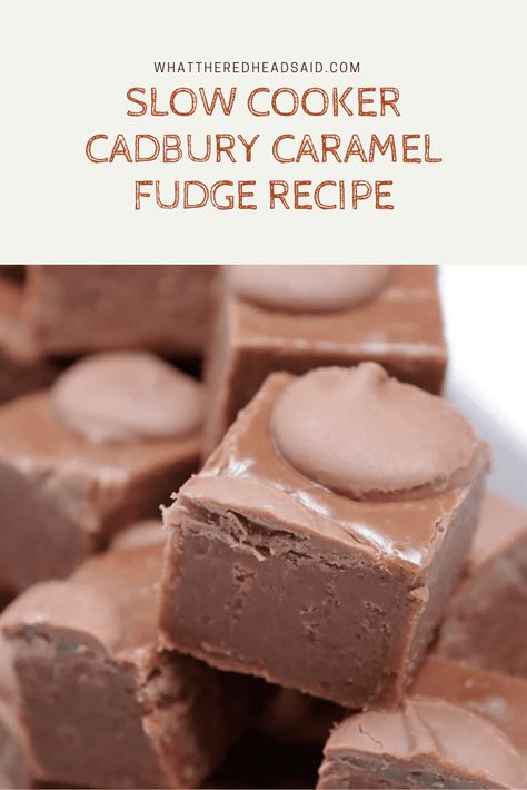 Fudge With Evaporated Milk, Caramel Fudge Recipe, Slow Cooker Caramel, Carnation Caramel, Slow Cooker Fudge, Cadbury Caramel, Food Scales, Salted Caramel Fudge, Two Ingredient