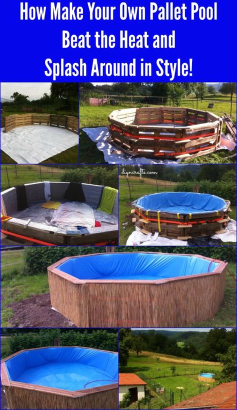 How Make Your Own Pallet Pool – Beat the Heat and Splash Around in Style! Piscina Pallet, Ideas De Piscina, Homemade Pools, Pallet Pool, Diy Hot Tub, Pool Hacks, Pallets Diy, Diy Swimming Pool, Diy Pool