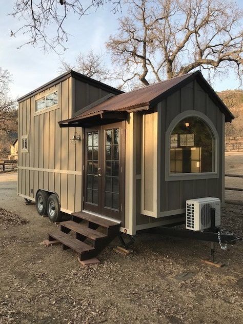 This is a 22ft Rustic Elegance Tiny House on Wheels that's for sale in Tehachapi, California and you're welcome to come check it out and learn more about it inside! Tehachapi California, Rustic Tiny House, Tiny Mobile House, Tiny House Camper, Tiny House Trailer, Tiny House Inspiration, Tiny House Decor, Tiny House Movement, Tiny House Interior