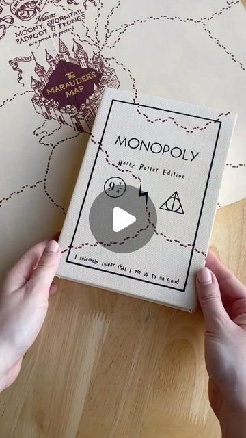 892K views · 126K likes | Kira Goode on Instagram: "Making a secret storage box for my Harry Potter themed Monopoly ⚡️   #monopoly #harrypotter #harrypottermonopoly #vintagebookshelfedition #secretstorage #crafts #diy #marauders #maraudersmap" Monopoly Diy Ideas, Harry Potter Monopoly Diy, Harry Potter Box Diy, Secret Box Ideas, Diy Monopoly Board, Kira Goode, Monopoly Diy, Harry Potter Box, Diy Harry Potter Crafts