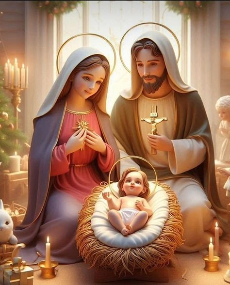 Christmas Board Decoration, St Jude Novena, Christmas Nativity Images, Christmas Crib Ideas, Merry Christmas Family, Mary Pictures, Merry Christmas Gif, Jesus Mary And Joseph, Jesus Christ Artwork