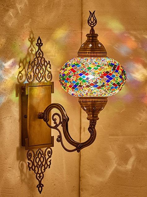 Summerhouse Ideas, Boho Lamps, Fireplace Room, Moroccan Bedroom, Moroccan Mosaic, Vintage Halloween Decorations, Light Night, Solar String Lights, Dog Furniture