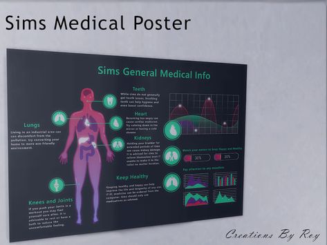 Silly posters with sims logic. Found in TSR Category 'Sims 4 Paintings & Posters' Science Cc Sims 4, Sims 4 Medical School, Sims 4 Nurse Scrubs, Ts4 Hospital, Silly Posters, Lotes The Sims 4, Medical Posters, Sims Games, Medical Glove