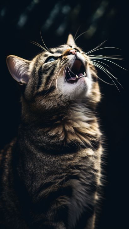 Why Does My Cat Howl at Night? Understanding the Mystery of Nighttime Yowling and Meow Cat Yowling, Cats In The Dark, Black Cat In The Dark, Cat In A Forest, Cats In Forest, Flat Faced Cat, Cat In Heat, American Curl, Beautiful Cat Breeds