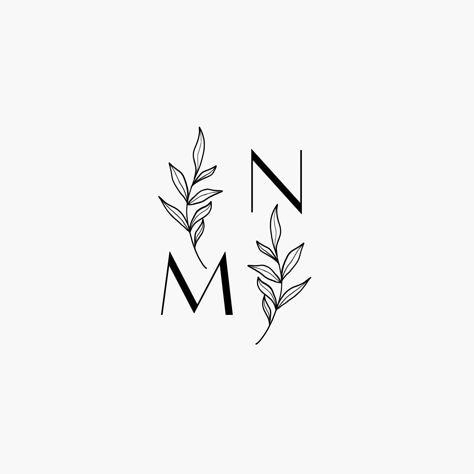 3 Letter Initial Tattoo Ideas, Flower With Initials Tattoo, Floral Letter Tattoo, Initial Tattoo Fonts, Tiny Initial Tattoo, A Initial Tattoo, Cute Initial Tattoos, Letter Tattoos Initials, N Tattoo