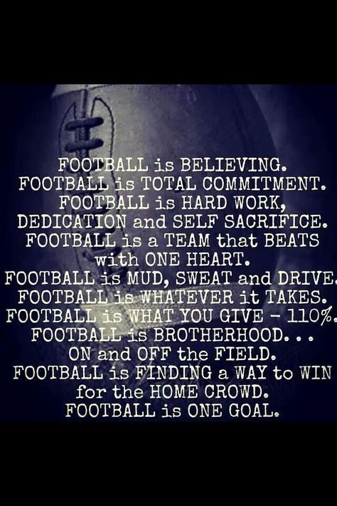 Football is about not giving up, not quitting, and creating a family... amen Goal Football, Sons Room, Football Banquet, Football Life, Football Spirit, Senior Football, Football Fever, Dolphins Football, Football Cheer