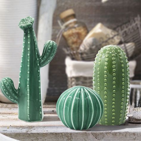 Eastern Decoration, Ceramic Cactus, Cactus Ceramic, Indoor Cactus, Ceramic Succulent, Cactus Painting, Face Vase, Cactus Decor, Green Cactus