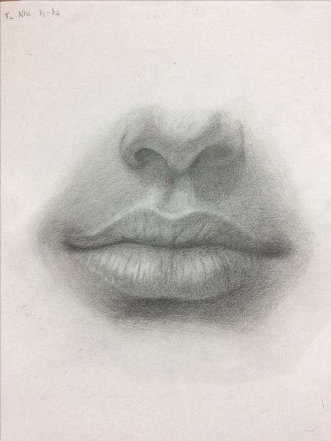 Pencil Drawing Images, Mouth Drawing, Drawing Eyes, Nose Drawing, 얼굴 그리기, Lips Drawing, Hur Man Målar, Pencil Art Drawings, A Pencil