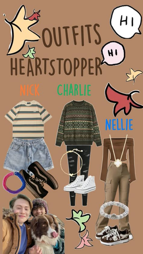 Heartstopper Heartstopper Costume Ideas, Heartstopper Outfits Charlie, Heartstopper Cosplay, Heartstopper Outfit Ideas, Heartstopper Outfits, Thrift Outfit, Halloween Core, Spring School, Heart Stopper