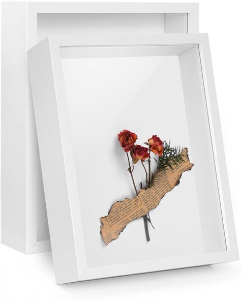 PRICES MAY VARY. Versatile Display: This high-quality shadow box frame offers versatile display options. It can be used as a deep photo frame with 1.58inches of space for your cherished items, or as a regular frame with glass up against the backing, making it perfect for displaying photos, keepsakes, collectibles, and more. Preserve memories creatively: Showcase jerseys, travel souvenirs, baby's first year, family heritage, and graduation achievements in this versatile shadow box frame. Sturdy a Nursing Shadow Box Graduation, Memory Frame Ideas, Disney Shadow Box, Travel Shadow Boxes, Displaying Photos, Deep Photos, Diy Shadow Box, White Shadow, Winter Decorations Diy