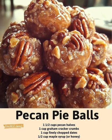 Pie Balls, Pecan Pie Balls, Pecan Balls, Pecan Filling, Fun Baking, Pecan Pie Recipe, Pecan Recipes, Easy Slow Cooker Recipes, Printables Free