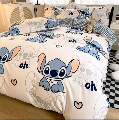 Stitch Bedding Set, Stitch And Angel Room Ideas, Stitch Bedroom Ideas For Teens, Stitch Nursery Ideas, Lilo And Stitch Room, Stitch Room Ideas, Stitch Bedroom Ideas, Stitch Bedspread, Stitch Bedroom