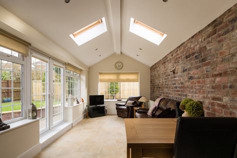 This is the Standard Ceiling Height for a Sloped Ceiling Vaulted Ceiling Ideas, Conservatory Roof, Sunroom Addition, Types Of Ceilings, Home Office Inspiration, Sunroom Designs, Home Addition, Room Additions, Loft Conversion