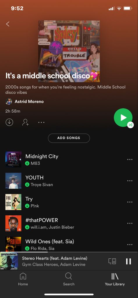 Songs from Middle School Discos School Playlist, School Song, Spotify Ideas, Midnight City, School Songs, Troye Sivan, Flo Rida, Vibe Song, Song Playlist