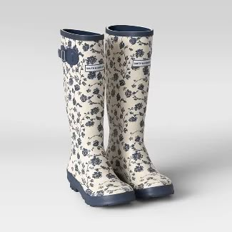 Boots Target, Rain Boot Outfit, Floral Rain Boots, Women's Rain Boots, Cute Rain Boots, Womens Rubber Boots, Rain Boots Fashion, Wellies Rain Boots, Tall Rain Boots