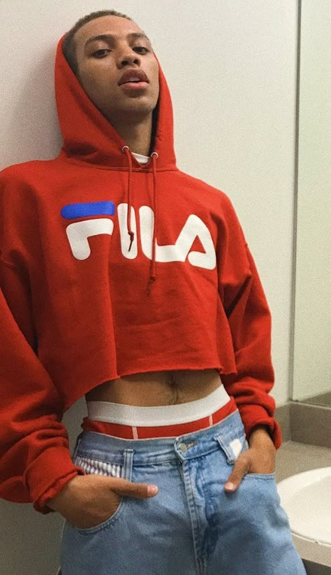 male crop top hoodie Men Crop Top Outfit, Thick Rimmed Glasses, Men Crop Top, Mens Crop Tops, Crop Top Men, Boys In Crop Tops, Male Crop Top, Mens Crop Top, Code Lyoko