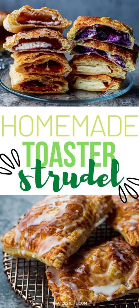 How To Make Toaster Strudels, Puff Pastry Toaster Strudel, Home Made Toaster Strudel, Healthy Toaster Strudel, Diy Toaster Strudel, Toaster Strudel Recipe, Missing Childhood, Homemade Toaster Strudel, Puff Pastry Recipes Dinner