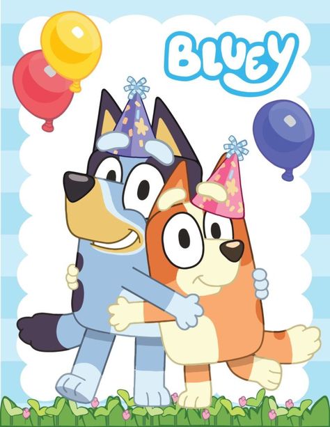 Bluey | Free Printables Bingo Party, Bluey Birthday, 2nd Birthday Party Themes, Blue Birthday, Wall Picture, Birthday Poster, Birthday Pictures, 4th Birthday Parties, 2nd Birthday Parties