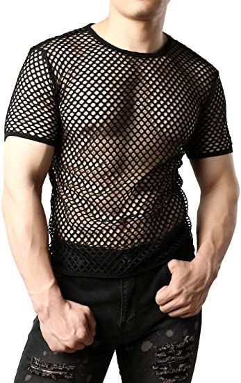 Lingerie Shorts, Fishnet Top, Mesh T Shirt, Mesh Shirt, Lingerie For Men, Mens Streetwear, Basic Tees, Fashion Tops, Workout Shorts