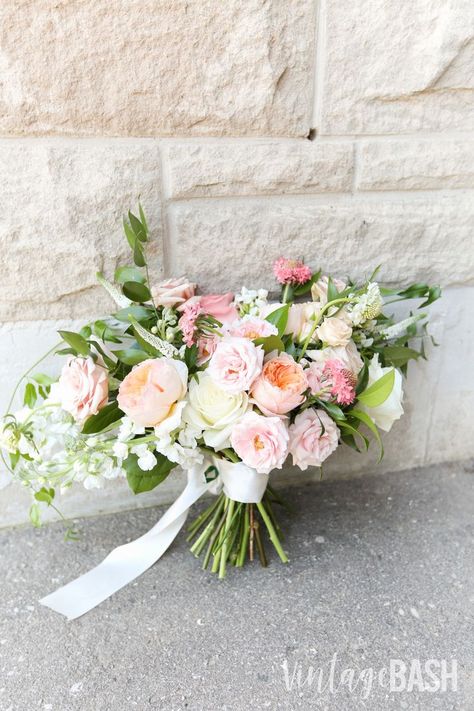 Blush Bouquet for a Wedding! Love creating this Blush Peach Pink Wedding Bride Bouquet - mix of Wild Boho Modern Vintage Garden style - click the PIN for more quality photos and flowers used. Created by VintageBASH - based in Toronto. Captured by EMBLAZEPHOTOGRAPHY. High Centerpiece Wedding, Pink Bride Bouquet, Peach Pink Wedding, Bridal Bouquet Styles, Peach Wedding Bouquet, Florist Ideas, Wedding Bride Bouquet, Bouquet Garden, Bouquet For Wedding