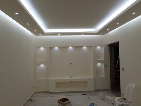 Livibg Room, Down Ceiling Design, New Ceiling Design, Ceiling Design Modern, Interior Renovation, Laundry Room Design, Media Room, Tv Room, Tv Unit