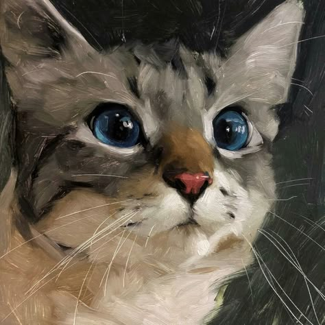 Jennifer Gennari, Cat Portrait Painting, 강아지 그림, Beginner Painting, Arte Animal, Cat Portraits, Cat Painting, Cat Drawing, Beautiful Cats