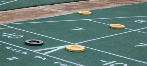 How to Make a Shuffleboard Court in Your Yard Shuffleboard Diy, Shuffleboard Court, Outdoor Shuffleboard, Tennis Court Design, Backyard Ice Rink, Backyard Court, Camp Projects, Shuffle Board, How To Build A Fire Pit