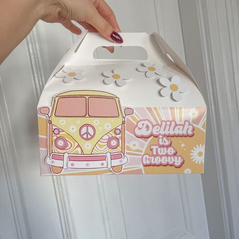 Van Birthday Party, Peace Love Party, Roller Skate Birthday Party, Roller Skate Birthday, Retro Van, Daisy Party, Love Party, Gable Boxes, Bullet Journal Diy