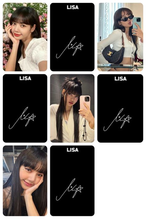 Lisa Blackpink Photocard, Lisa Photocard Template, Lisa Pc, Lisa Photocard, Card Blackpink, Blackpink Photocards, Foto Card, Photo Cards Diy, Pc Template