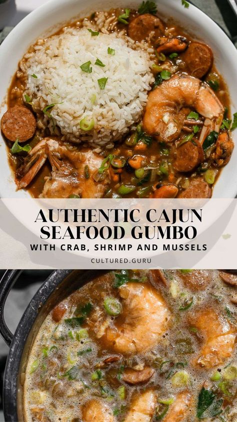 Fish Gumbo Recipe, Seafood Gumbo Recipe Authentic New Orleans, Seafood Gumbo With Okra, Gumbo With Crab, Cajun Seafood Gumbo Recipe Louisiana, Shrimp Gumbo Recipe Louisiana, Sea Food Gumbo Recipe, Louisiana Seafood Gumbo Recipe Authentic, Seafood Gumbo Recipe Authentic