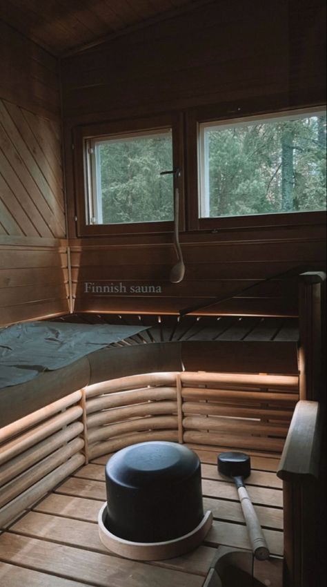 #aesthetic #pinterest Sauna Astetic, Finnish Sauna Aesthetic, Finnish Aesthetic, Finland Sauna, Sauna Aesthetic, Finnish Lifestyle, Wellness Queen, 2025 Goals, Traditional Saunas