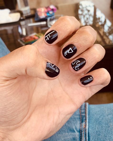 Mens Nail Art Designs Black, Nails Black And White Design, Boy Nails, Male Nails, Man Nails, Nails Black And White, Black And White Nail, Black And White Nail Designs, Mens Nails