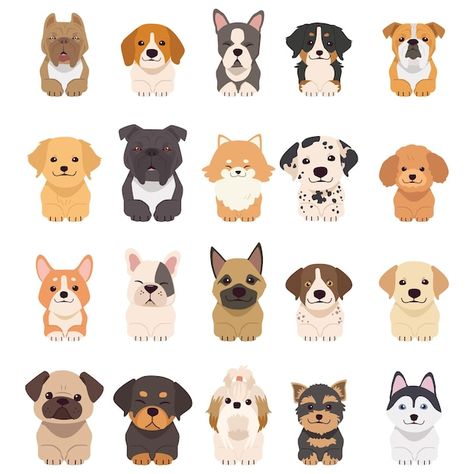 Dog Art Cartoon, Cute Dog Face Drawing, Cute Dog Pictures Cartoon, Puppy Cartoon Drawing, Dog Cute Illustration, Cartoon Dogs Character Design, Character Design Dog, Dog Character Illustration, Dog Illustration Design