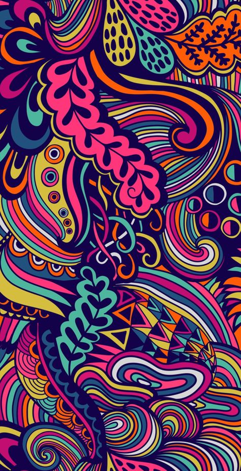 Psychedelic Art Movies Wallpaper, Trippy Patterns, Mandala Wallpaper, Psy Art, Colors And Patterns, Trendy Wallpaper, Trippy Art, Colorful Wallpaper, Mobile Wallpaper