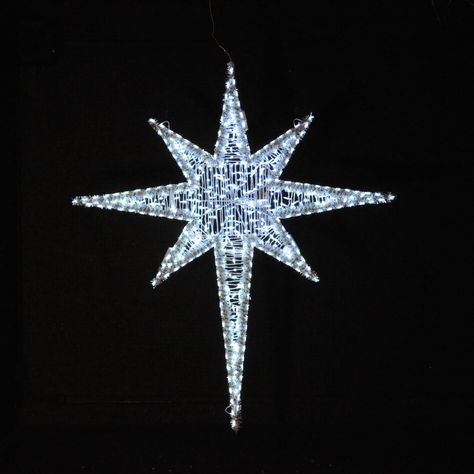 Giant Star Light Display Nativity Star, Bethlehem Christmas, Moravian Star, Holiday Lights Display, Outdoor Nativity, Giant Star, Doors Makeover, Christmas Star Decorations, Wreath Garland