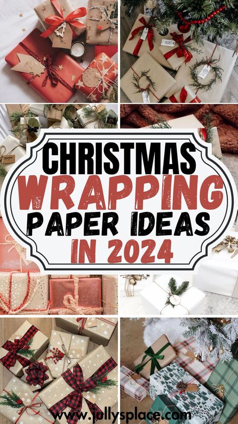 christmas wrapping paper ideas, christmas gift wrapping paper Wrapping Paper Christmas 2024, Gift Wrapping Trend 2024, Wrapped Christmas Presents Aesthetic, Cricut Wrapping Paper, Personalized Christmas Wrapping Paper, Wrapping Paper Design Ideas, Making Wrapping Paper, Wrapping Paper Theme Christmas, Christmas Wrapping Ideas 2024